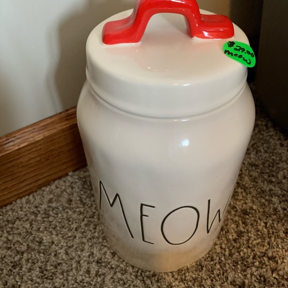 rae dunn cat canister